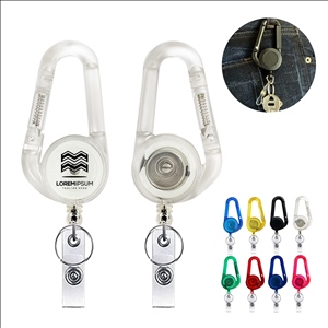 ABS Plastic Retractable Carabiner Keychain